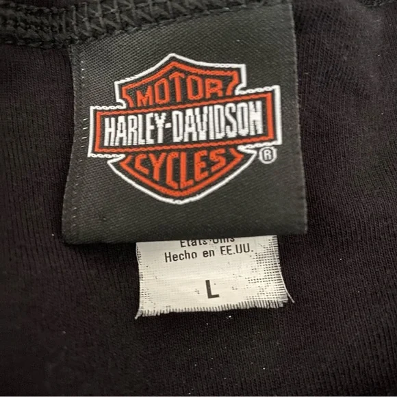 Harley Davidson graphic long sleeve women’s black shirt size large - Picture 4 of 4